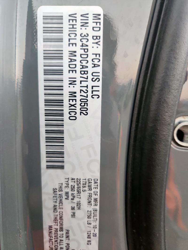 Photo 14 from auction – 2020 DODGE JOURNEY with VIN 3C4PDCAB7LT270502