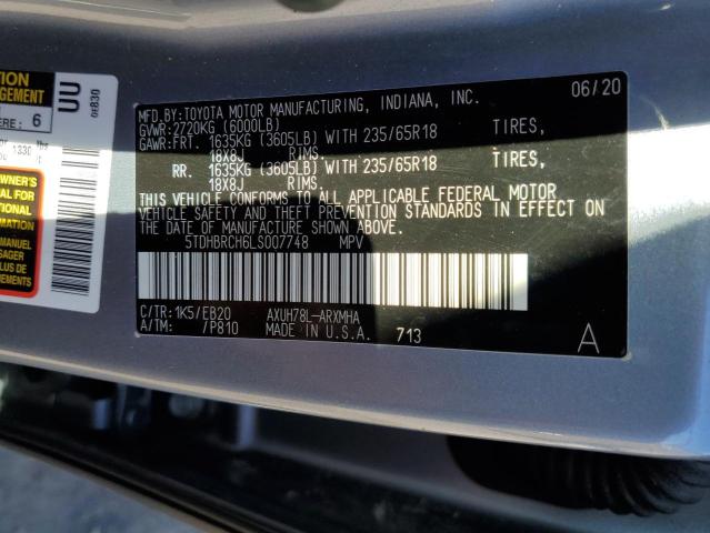 Foto 14 de la subasta – 2020 TOYOTA HIGHLANDER con VIN 5TDHBRCH6LS007748
