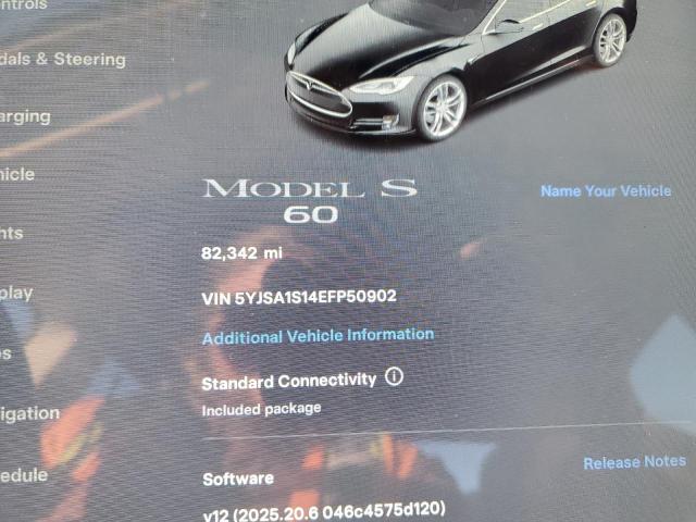Photo 9 from auction – 2014 TESLA MODEL S with VIN 5YJSA1S14EFP50902