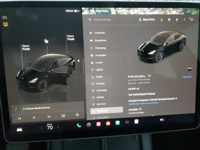 Photo 9 from auction – 2023 TESLA MODEL Y with VIN 7SAYGDEE3PF792640