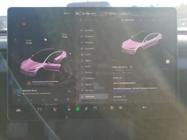 Photo 9 from auction – 2025 TESLA MODEL 3 with VIN 5YJ3E1EB0SF998511