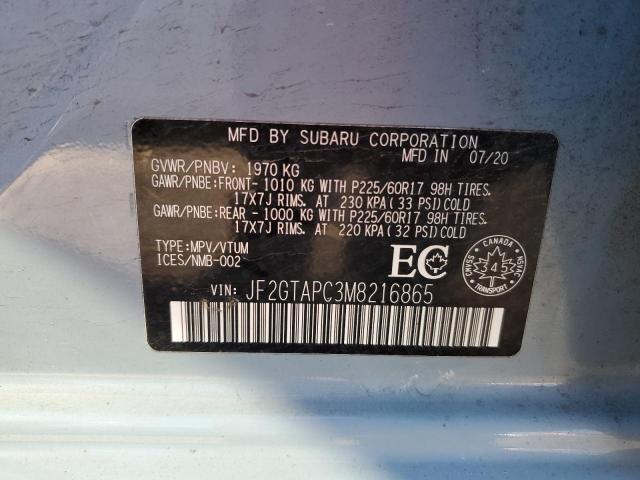 Zdjęcie 14 z aukcji – 2021 SUBARU CROSSTREK z VIN JF2GTAPC3M8216865