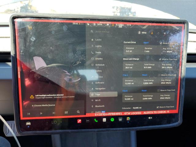 Photo 9 from auction – 2024 TESLA MODEL 3 with VIN 5YJ3E1EA4RF864893