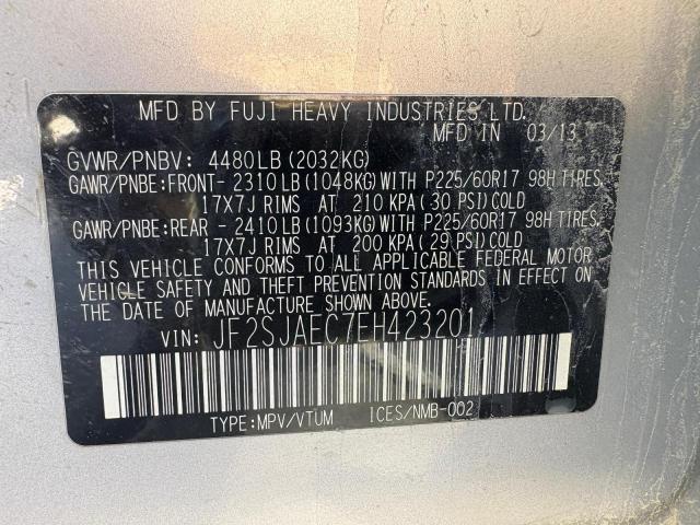 Photo 10 from auction – 2014 SUBARU FORESTER 2 with VIN JF2SJALC7EH4232