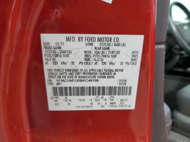 Photo 14 from auction – 2011 FORD ESCAPE LIM with VIN 1FMCU9EG0BKC49199
