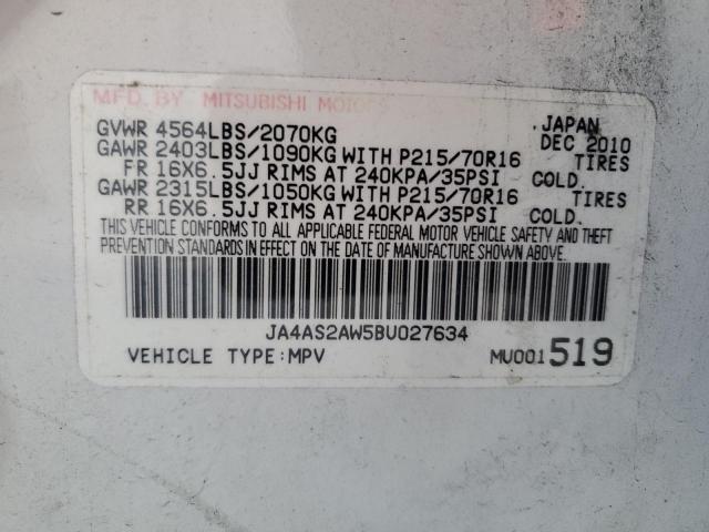 Photo 14 from auction – 2011 MITSUBISHI OUTLANDER with VIN JA4AS2AW5BU027634