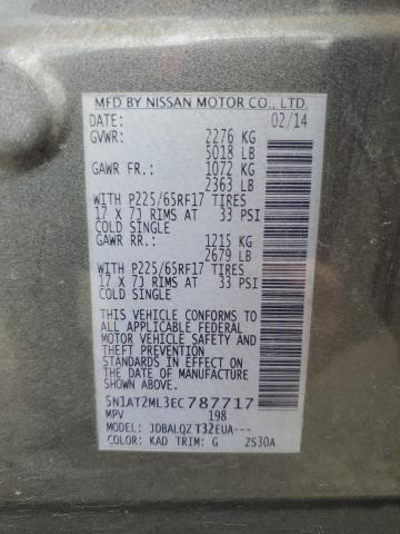 Photo 14 from auction – 2014 NISSAN ROGUE S with VIN 5N1AT2ML3EC787717