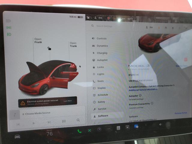 Photo 9 from auction – 2018 TESLA MODEL 3 with VIN 5YJ3E1EA7JF030802