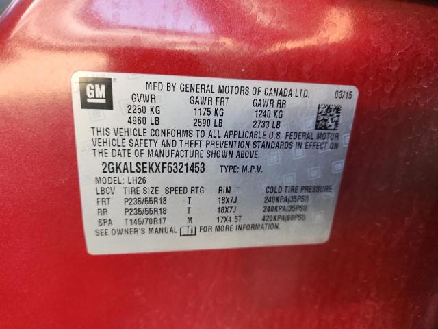 Photo 14 from auction – 2015 GMC TERRAIN SL with VIN 2GKALSEKXF6321453