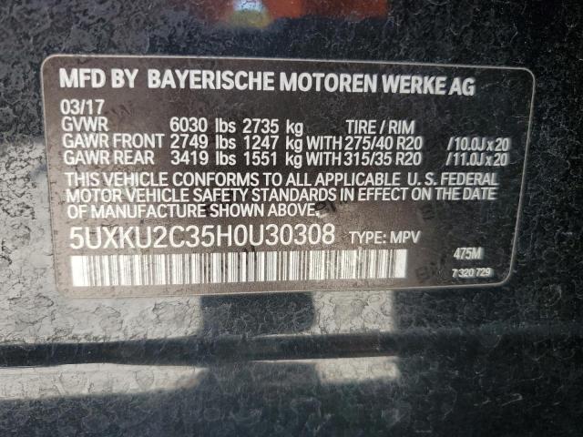 Photo 14 from auction – 2017 BMW X6 XDRIVE3 with VIN 5UXKU2C35H0U30308
