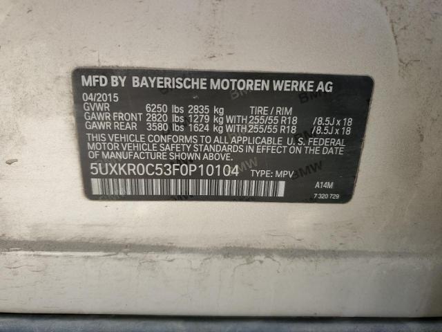 Photo 14 from auction – 2015 BMW X5 XDRIVE35I with VIN 5UXKR0C53F0P10104