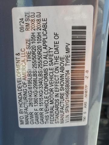 Photo 14 from auction – 2025 HONDA PILOT BLAC with VIN 5FNYG1H96SB065754
