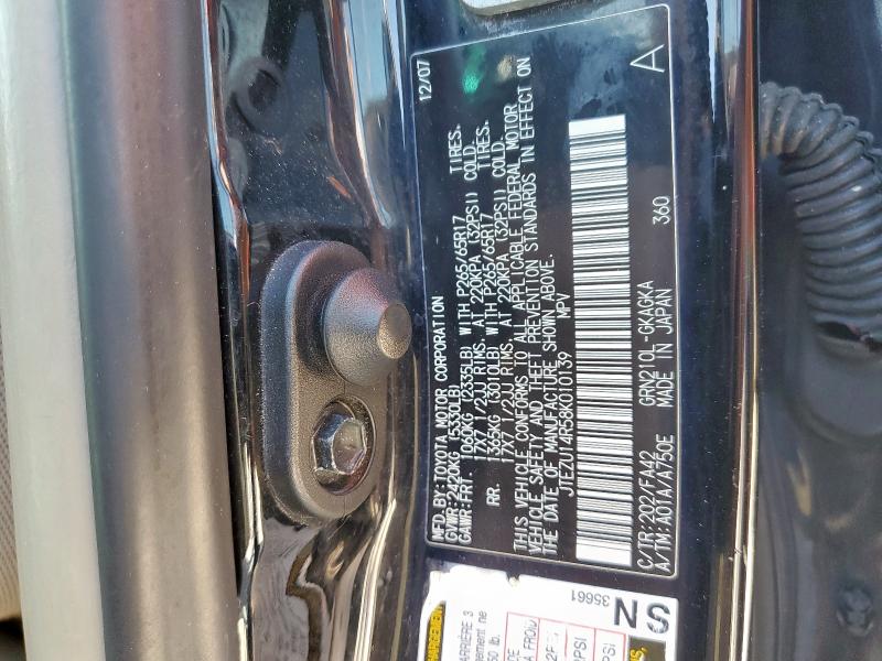 Photo 14 from auction – 2008 TOYOTA 4RUNNER SR with VIN JTEZU14R58K010139