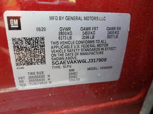 Photo 14 from auction – 2020 BUICK ENCLAVE ES with VIN 5GAEVAKW6LJ317909