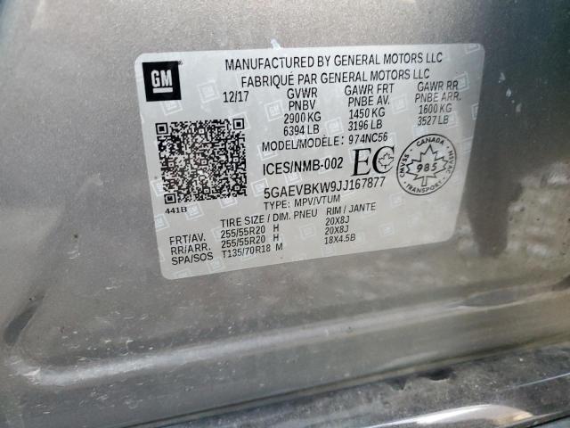 Photo 14 from auction – 2018 BUICK ENCLAVE PR with VIN 5GAEVBKW9JJ167877