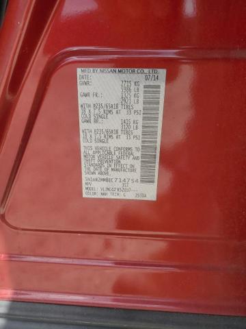Photo 14 from auction – 2014 NISSAN PATHFINDER with VIN 5N1AR2MM8EC714754