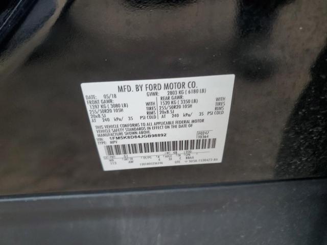 Photo 14 from auction – 2018 FORD EXPLORER X with VIN 1FM5K8D84JGB98892