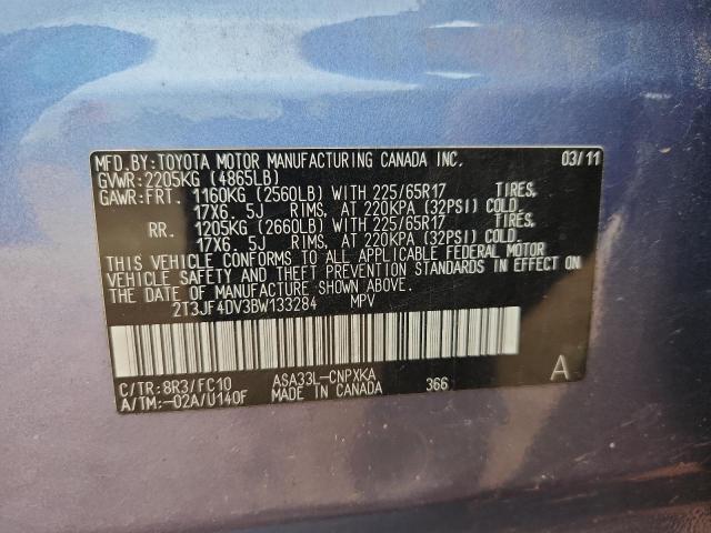 Photo 14 from auction – 2011 TOYOTA RAV4 with VIN 2T3JF4DV3BW133284
