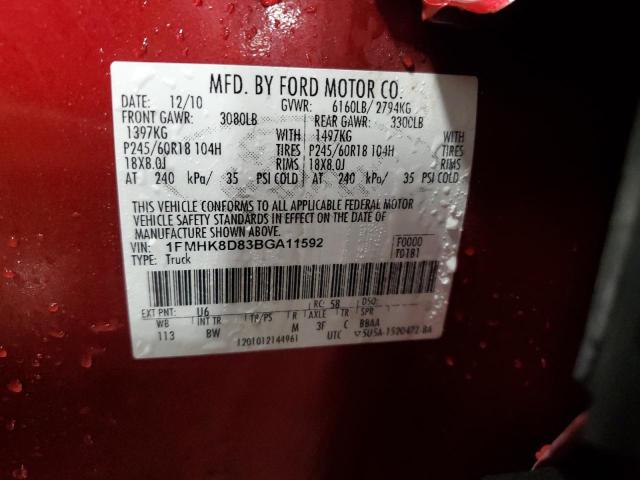 Photo 14 from auction – 2011 FORD EXPLORER X with VIN 1FMHK8D83BGA11592