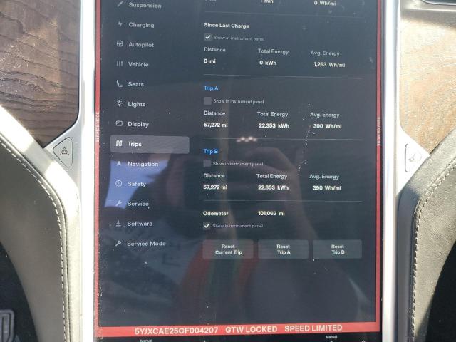 Photo 9 from auction – 2016 TESLA MODEL X with VIN 5YJXCAE25GF004207