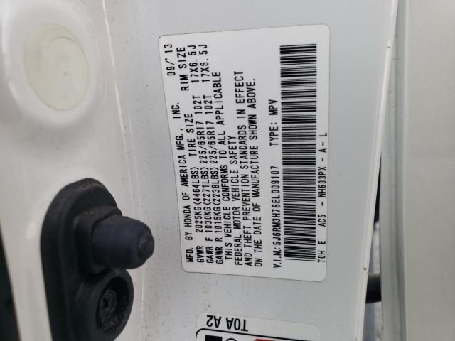 Photo 14 from auction – 2014 HONDA CR-V EXL with VIN 5J6RM3H78EL009107
