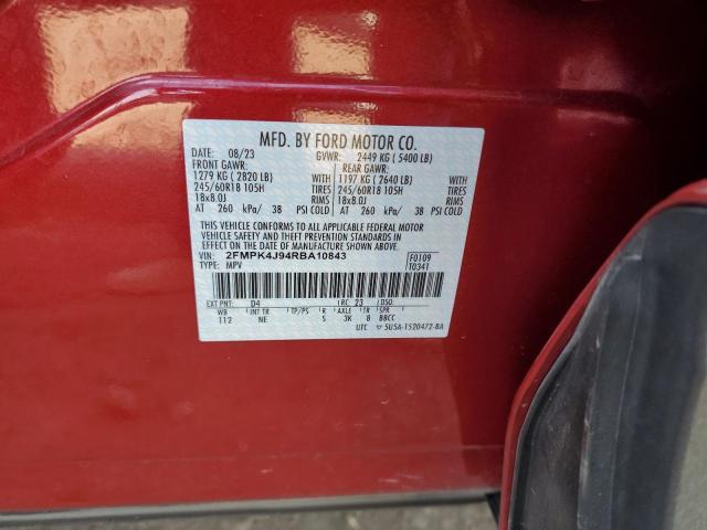 Photo 14 from auction – 2024 FORD EDGE SEL with VIN 2FMPK4J94RBA10843