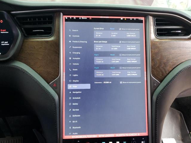Photo 9 from auction – 2020 TESLA MODEL X with VIN 5YJXCBE20LF220384