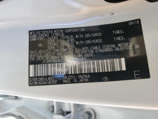 Photo 14 from auction – 2019 LEXUS LX 570 with VIN JTJHY7AX4K4288243