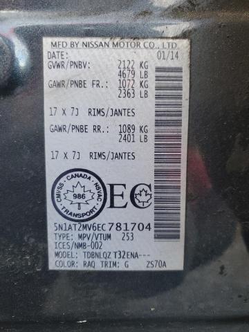 Photo 14 from auction – 2014 NISSAN ROGUE S with VIN 5N1AT2MV6EC781704