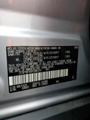 Photo 14 from auction – 2023 TOYOTA RAV4 XLE with VIN 2T3P1RFV5PC386134