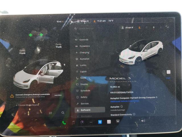 Photo 9 from auction – 2020 TESLA MODEL 3 with VIN 5YJ3E1EA6LF741135