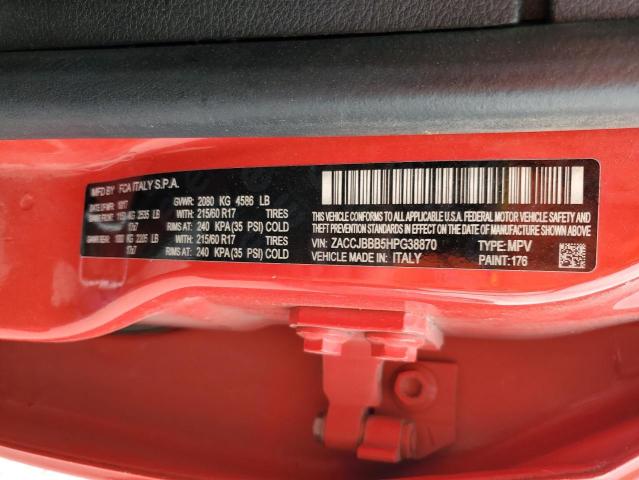 Photo 14 from auction – 2017 JEEP RENEGADE LATITUDE with VIN ZACCJBBB5HPG38870