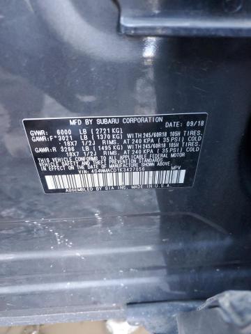Photo 14 from auction – 2019 SUBARU ASCENT PRE with VIN 4S4WMACD1K3427056