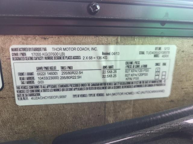 Photo 10 from auction – 2014 FREIGHTLINER CHASSIS XC with VIN 4UZACHCY5ECFL9097