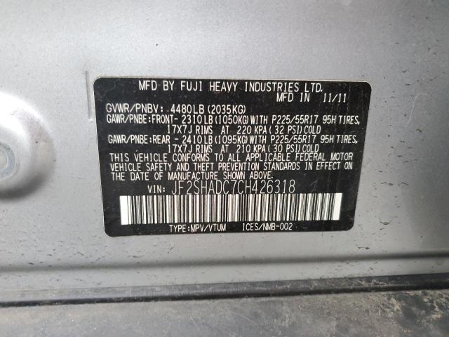 Photo 14 from auction – 2012 SUBARU FORESTER 2 with VIN JF2SHADC7CH426318