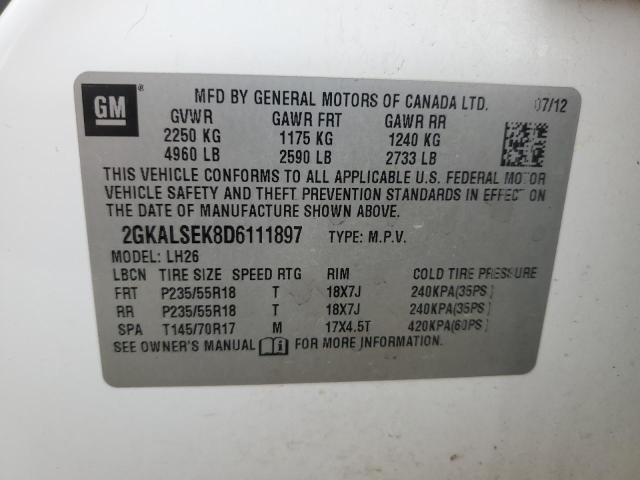 Photo 14 from auction – 2013 GMC TERRAIN SL with VIN 2GKALSEK8D6111897
