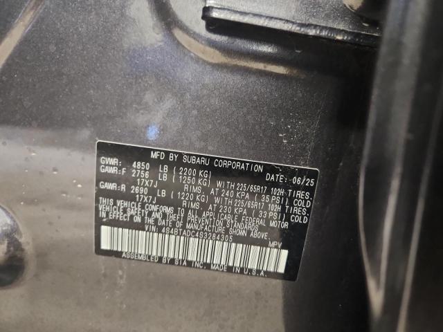 Photo 14 from auction – 2025 SUBARU OUTBACK PR with VIN 4S4BTADC4S3284305