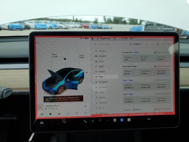 Photo 9 from auction – 2021 TESLA MODEL Y with VIN 5YJYGDEE0MF295909