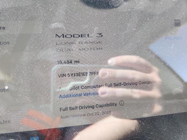 Photo 9 from auction – 2023 TESLA MODEL 3 with VIN 5YJ3E1EB7PF699072