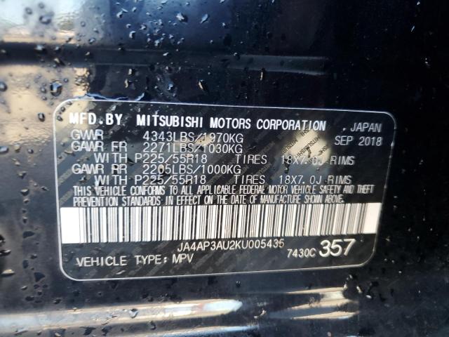 Photo 14 from auction – 2019 MITSUBISHI OUTLANDER with VIN JA4AP3AU2KU005435