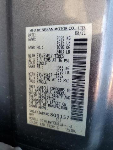 Photo 14 from auction – 2021 NISSAN ROGUE S with VIN 5N1AT3AB4MC809157