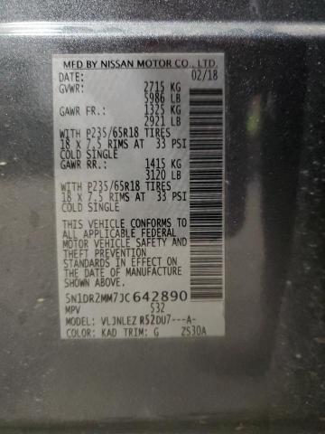 Photo 14 from auction – 2018 NISSAN PATHFINDER S with VIN 5N1DR2MM7JC642890