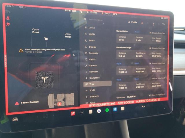 Photo 9 from auction – 2022 TESLA MODEL 3 with VIN 5YJ3E1EA1NF231407