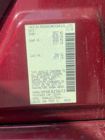 Photo 10 from auction – 2016 NISSAN ALTIMA 2.5 with VIN 1N4AL3AP1GN325672
