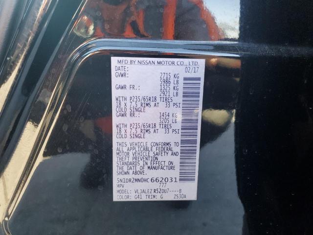 Photo 14 from auction – 2017 NISSAN PATHFINDER with VIN 5N1DR2MN0HC662031