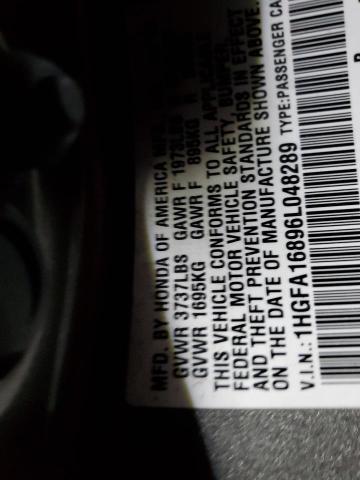 Photo 14 from auction – 2006 HONDA CIVIC EX with VIN 1HGFA16896L048289