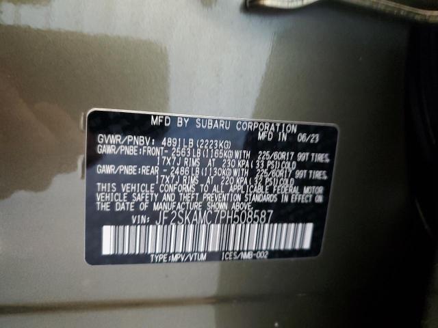 Photo 14 from auction – 2023 SUBARU FORESTER WILDERNESS with VIN JF2SKAMC7PH508587