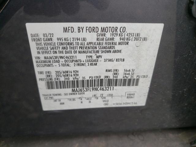 Photo 14 from auction – 2022 FORD ECOSPORT S with VIN MAJ6S3FL9NC463211