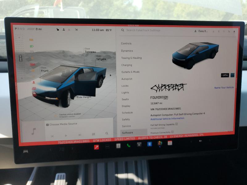 Photo 9 from auction – 2024 TESLA CYBERTRUCK with VIN 7G2CEHEE3RA019801