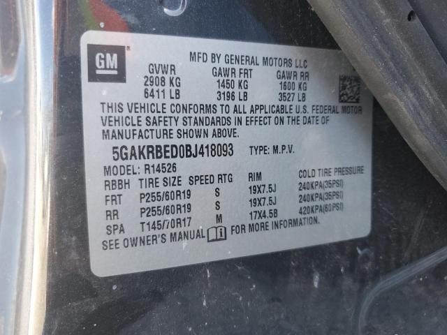 Photo 14 from auction – 2011 BUICK ENCLAVE with VIN 5GAKRBED0BJ418093